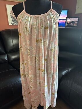 Blush Pink Floral Slip Maxi Nightgown